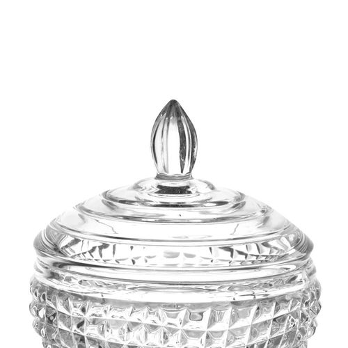 Bomboniere cristal ecológico com pé L'Hermitage Framentti 18x19cm transparente