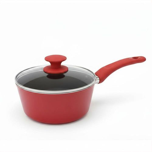 Panela Brinox Optima 20cm 2,1L Cerâmica Vermelha, Alumínio 4,5mm Indução, PFOA Free e Saudável