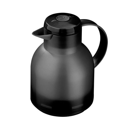 Garrafa Térmica Emsa Samba Quick Press 1 Litro Preta, Design Alemão e Vedação 12h Quente Garrafa Térmica Emsa Samba Quick Press 1 Litro Preta, Design Alemão e Vedação 12h Quente