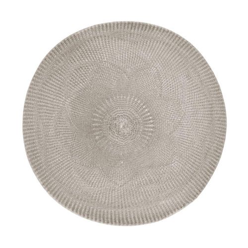 Lugar americano redondo em poliéster Copa&Cia Serenity 38cm cimento Lugar americano redondo em poliéster Copa&Cia Serenity 38cm cimento