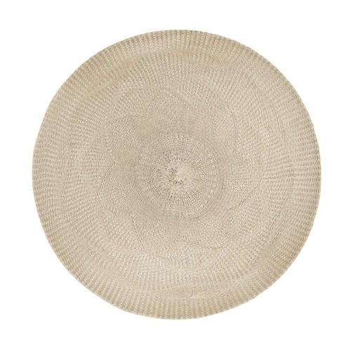 Lugar americano redondo em poliéster Copa&Cia Serenity 38cm areia Lugar americano redondo em poliéster Copa&Cia Serenity 38cm areia