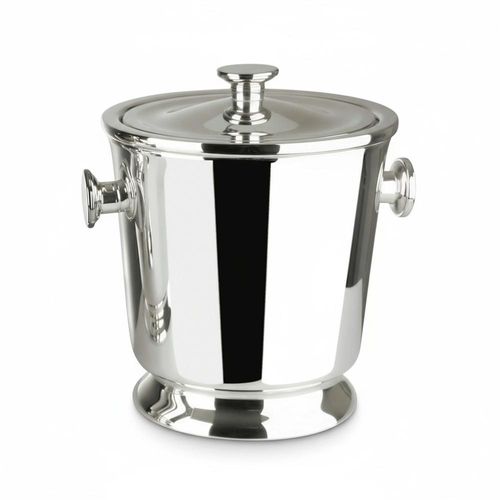 Balde Térmico para Gelo Saint James 2,8L, Banho de Prata, Padrão Superior, Luxo para Bar e Mesa