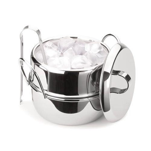 Balde Térmico para Gelo Forma 1 Litro com Pinça em Aço Inox Design Funcional Balde Térmico para Gelo Forma 1 Litro com Pinça em Aço Inox Design Funcional