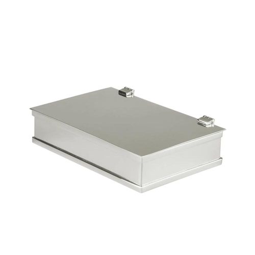 Caixa Retangular St. James 16 cm - Banho de Prata com Tampa para Joias Caixa Retangular St. James 16 cm - Banho de Prata com Tampa para Joias