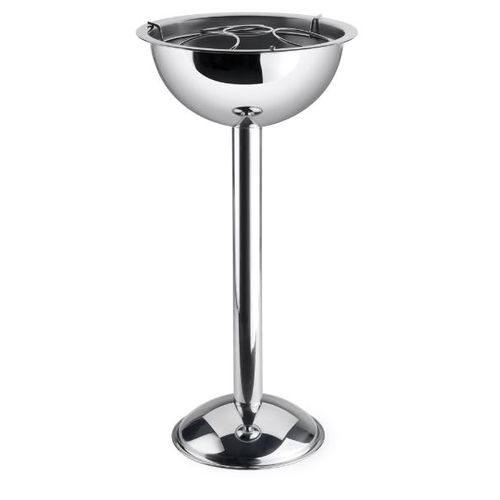 Champanheira Forma 8 Litros com Pedestal em Aço Inox, Peça de Padrão Superior para Eventos e Festas