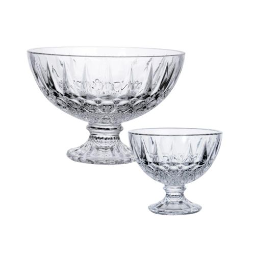 Jogo de sobremesa em vidro L'Hermitage Suivante 7 peças incolor Jogo de sobremesa em vidro L'Hermitage Suivante 7 peças incolor