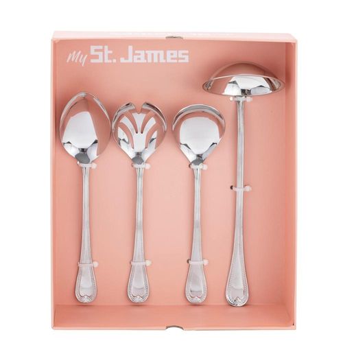 Jogo de utensílios para servir em inox St. James Casual Belle 4 peças