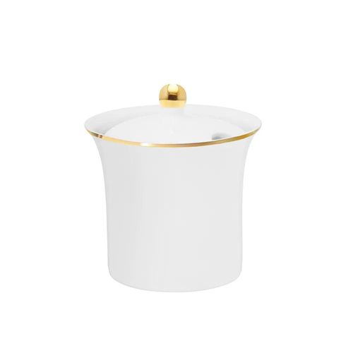 Açucareiro Oxford Sofia 200ml em porcelana com friso de ouro: Delicadeza e elegância Açucareiro Oxford Sofia 200ml em porcelana com friso de ouro: Delicadeza e elegância