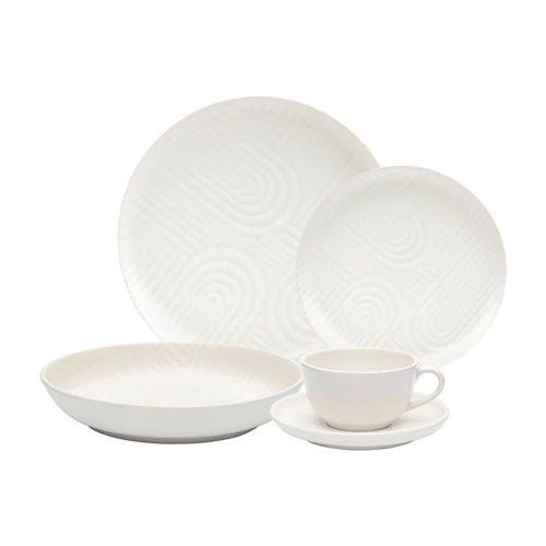 Jogo de Jantar Chá 30 Pçs Cerâmica Oxford Flat Zen: Acetinado