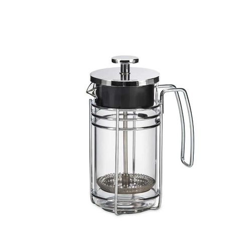 Cafeteira Francesa Vidro Aço Inox Oxford 350 Ml: Café Encorpado Cafeteira Francesa Vidro Aço Inox Oxford 350 Ml: Café Encorpado