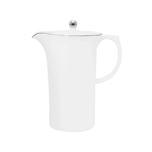 Bule Porcelana Oxford Flamingo Isabel 1,2 L: Filete Prata Bule Porcelana Oxford Flamingo Isabel 1,2 L: Filete Prata