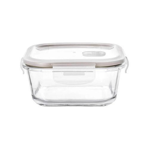 Pote hermético retangular em vidro Dynasty Foodlock 320ml transparente