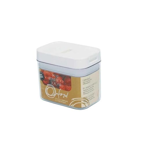 Pote Hermético de Acrílico Retangular Oxford White 500ml