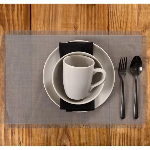 Lugar americano  Copa&Cia Chiara Franjas 45x30cm cimento