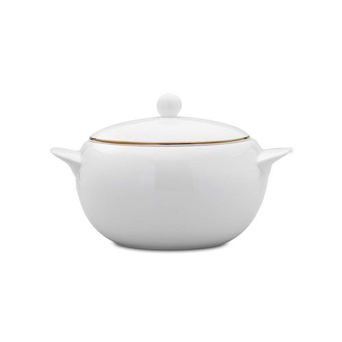 Sopeira com tampa em porcelana Strauss Gold 3,5 litros Sopeira com tampa em porcelana Strauss Gold 3,5 litros