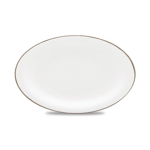 Travessa em porcelana Strauss Silver 23,5x31,5cm