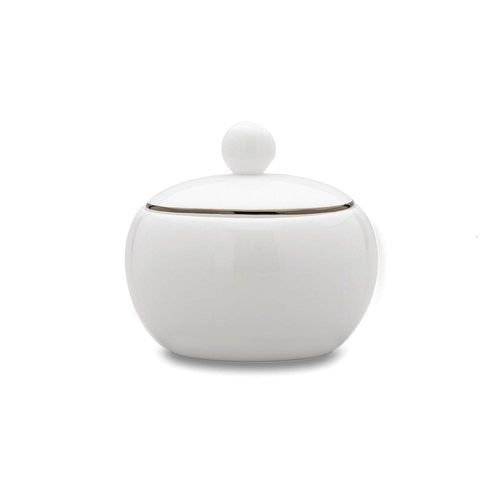 Açucareiro em porcelana com tampa Strauss Silver 310ml Açucareiro em porcelana com tampa Strauss Silver 310ml