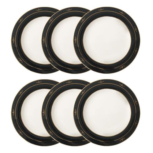 Jogo de pratos rasos em porcelana Strauss Chees 28cm 6 peças