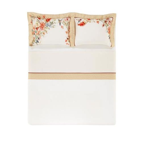 Jogo de lençol Trussardi Costa Dorata 2,40mx2,60m queen estampado