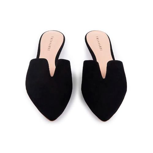 Mule bico fino Trussardi Nobuck tamanho 36 nero