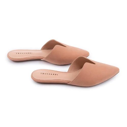 Mule bico fino Trussardi Nobuck tamanho 40 nude