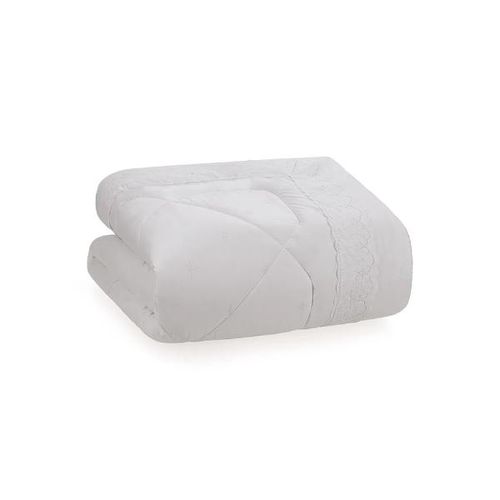 Edredom Trussardi Graziella 300 fios Queen 2,50mx2,50m Branco/Branco Edredom Trussardi Graziella 300 fios Queen 2,50mx2,50m Branco/Branco