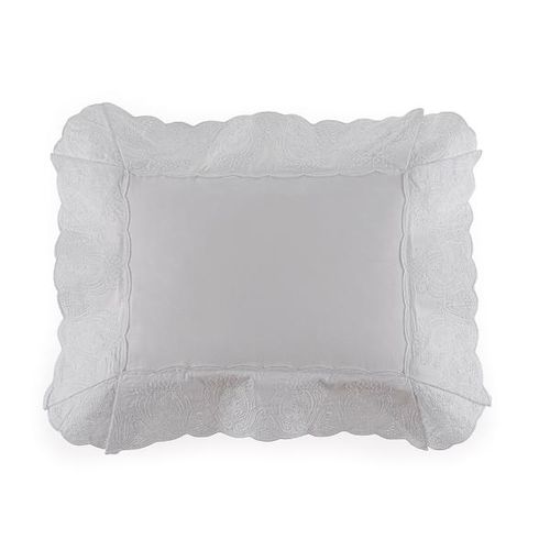Almofada Trussardi Giancarlo 300 fios 30cmx40cm Branco/Branco