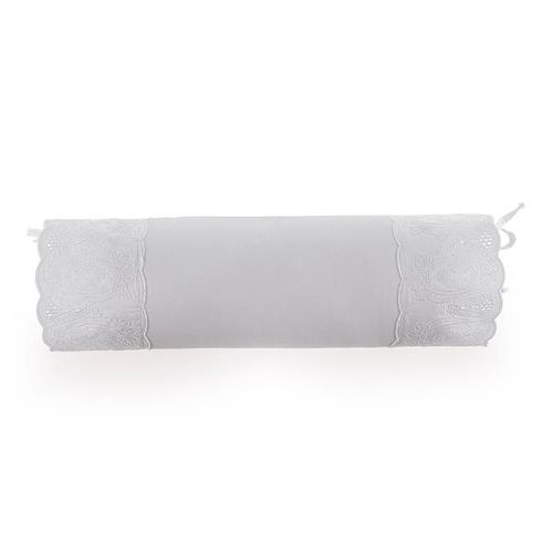 Almofada Rolinho Trussardi Giancarlo 300 fios 16cmx40cm Branco/Branco