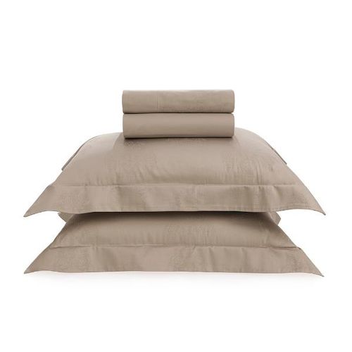 Jogo de lençol Trussardi Regio 300 fios Queen Nocciola