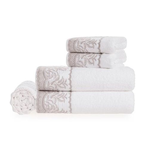 Jogo de Banho Trussardi La Collina 5 Peças 86cmx1,50m Branco