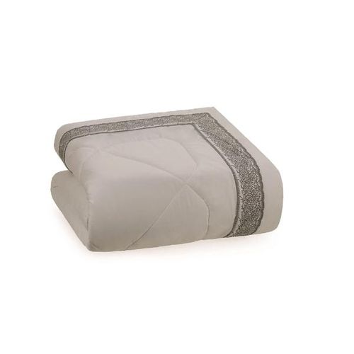 Edredom Trussardi Coralino 300 fios 100% Algodão King 2,90mx2,50m Branco/Ardosia