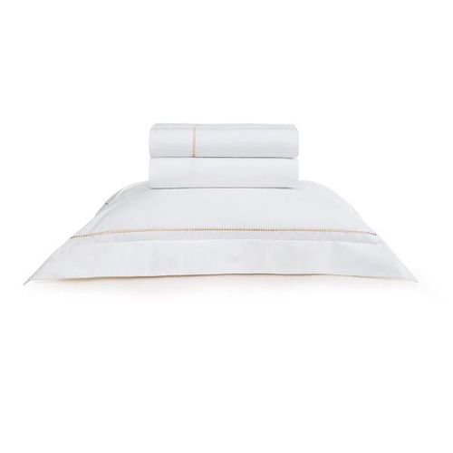 Jogo de lençol Trussardi Cammilo 200 fios 100% Algodão Solteiro Branco/Natural Jogo de lençol Trussardi Cammilo 200 fios 100% Algodão Solteiro Branco/Natural