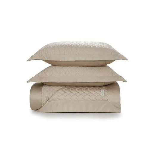 Colcha Trussardi Spiazzo 300 fios 100% Algodão Super King 3,20mx2,90m Nocciola Colcha Trussardi Spiazzo 300 fios 100% Algodão Super King 3,20mx2,90m Nocciola
