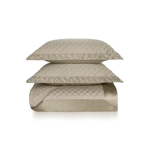 Colcha Trussardi Tommaso 300 fios 100% Algodão Super King 3,20mx2,90m Bege