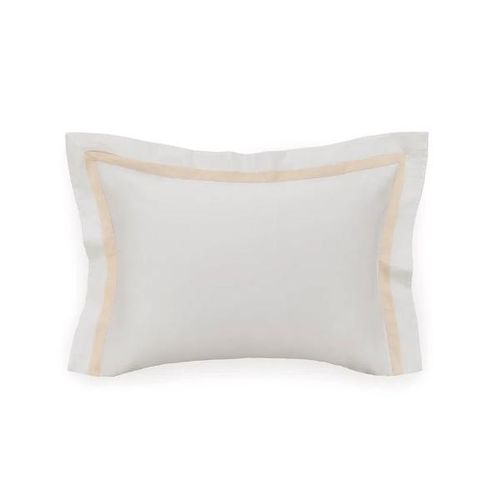 Fronha Trussardi Vercelli 300 fios 50cmx70cm Branco/Pérolla Fronha Trussardi Vercelli 300 fios 50cmx70cm Branco/Pérolla