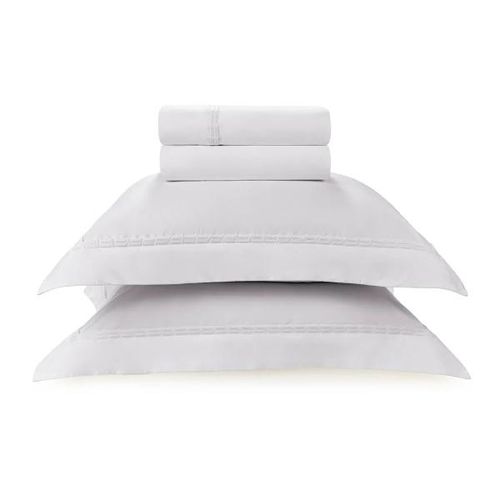 Jogo de lençol Trussardi Frizzioni 300 fios 100% Algodão Solteiro Branco/Branco Jogo de lençol Trussardi Frizzioni 300 fios 100% Algodão Solteiro Branco/Branco