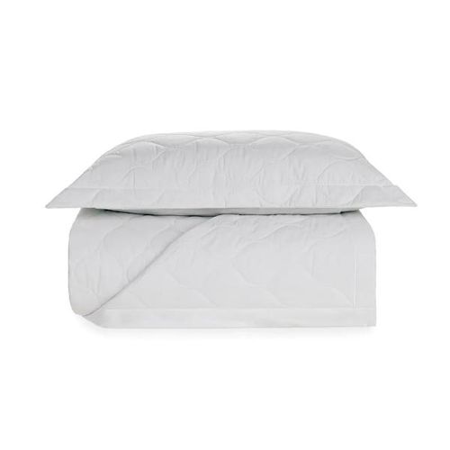 Colcha Trussardi Montanelli 200 fios 1,80mx2,50m Solteiro Branco
