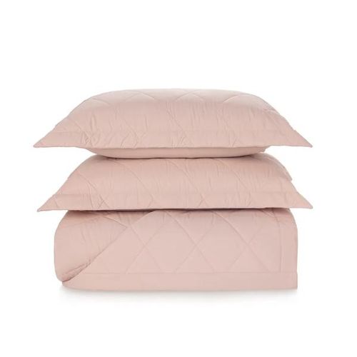 Colcha Trussardi Sanpietrini 300 fios 2,50mx2,50m Queen Rosa Perla