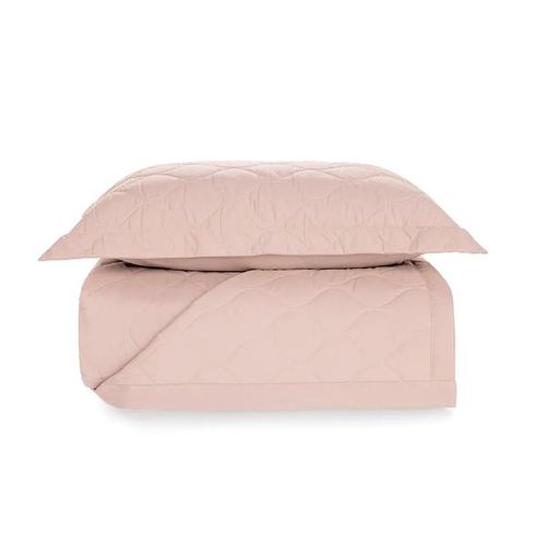 Colcha Trussardi Montanelli 200 fios 1,80mx2,50m Solteiro Rosa Quartizo