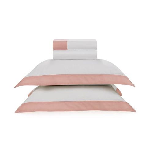Jogo de lençol Trussardi Olga 200 fios 100% Algodão King Branco/Alba Jogo de lençol Trussardi Olga 200 fios 100% Algodão King Branco/Alba