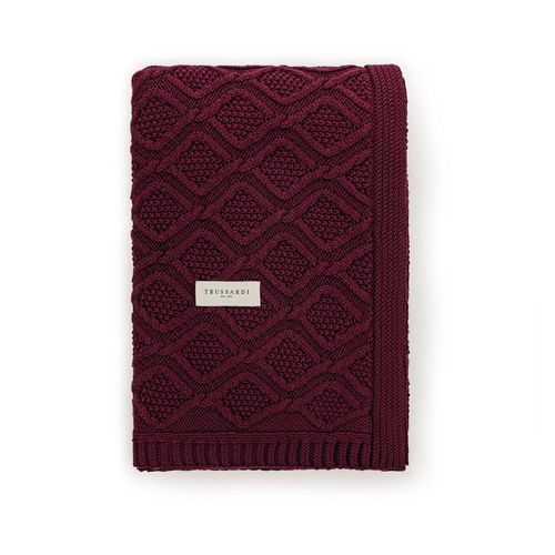 Peseira Trussardi Armeni 100% Algodão Tricot 80cmx2,20m Vino