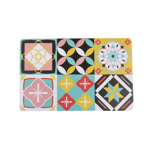 Lugar americano Hudson Happy Tiles em PP 43x28cm Lugar americano Hudson Happy Tiles em PP 43x28cm