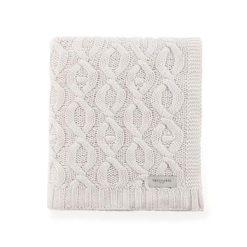 Manta Trussardi Brera 1,25mx1,50m 100% Algodão Branco