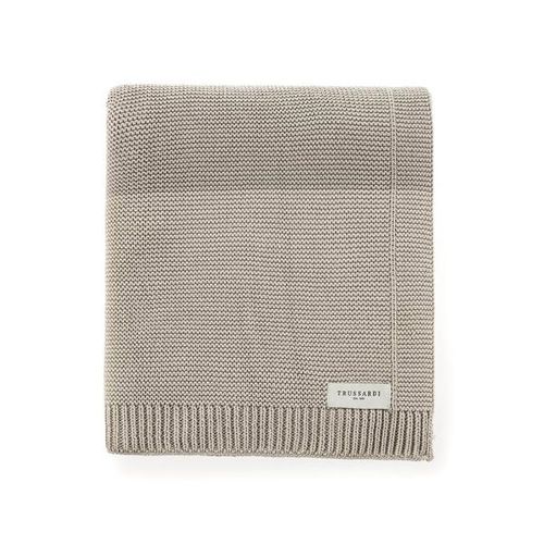 Manta Trussardi Rovera 1,25mx1,50m 100% Algodão Naturale/Nocciola Manta Trussardi Rovera 1,25mx1,50m 100% Algodão Naturale/Nocciola
