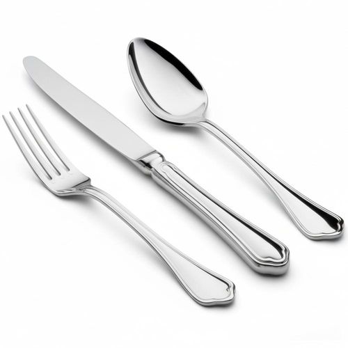 Faqueiro em Prata Saint James Florence 101 Peças com Banho de Prata para uma Mesa de Puro Luxo e Tradição Faqueiro em Prata Saint James Florence 101 Peças com Banho de Prata para uma Mesa de Puro Luxo e Tradição