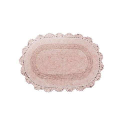 Tapete Oval Kacyumara Crochê 100% Algodão 50cmx80cm Rose Tapete Oval Kacyumara Crochê 100% Algodão 50cmx80cm Rose