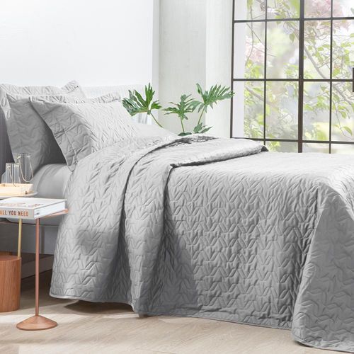 Colcha Square Kacyumara Satineé 300 fios Queen 2,40mx2,60m Prata