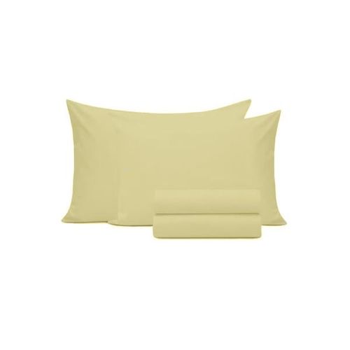 Jogo de lençol duplo com elástico Domani DMI Casal Amarelo Ocre 100% algodão Jogo de lençol duplo com elástico Domani DMI Casal Amarelo Ocre 100% algodão