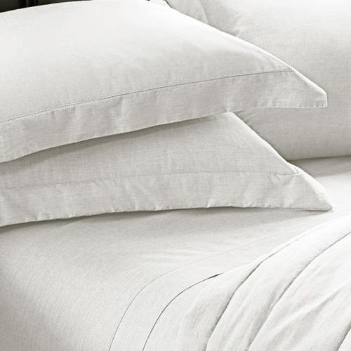 Jogo de lençol Kacyumara Fio Tinto Chambret 200 fios Solteiro Silver