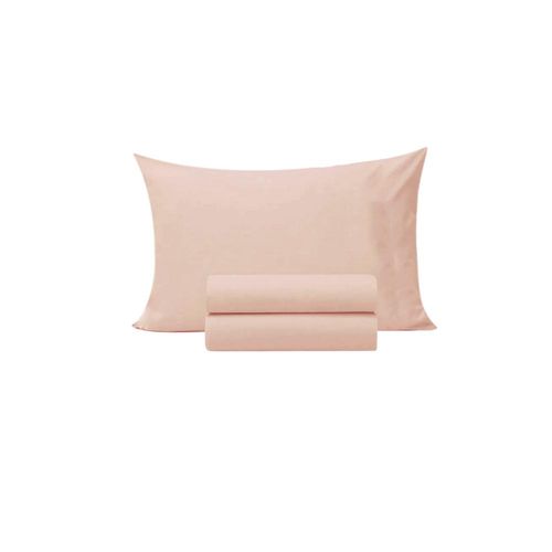 Jogo de lençol duplo com elástico Domani DMI solteiro salmon  100% algodão